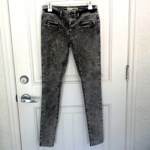 Topshop Black acid wash jeans